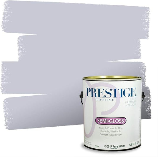 PRESTIGE Paints Interior Paint and Primer in One, 1 Gallon, Semi-Gloss, Foggy Morning