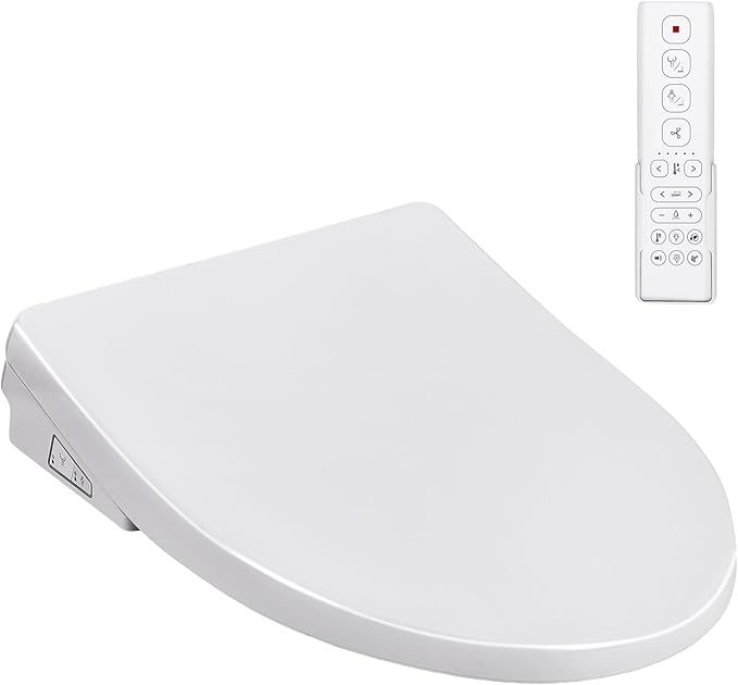 Bidet Toilet Seat, Elongated Smart Heated Toilet Seat, EWATER Wand Cleaning & LED Nightlight Design, Endless Warm Water, Warm Dryer, Deodorizer, 2 Control Method