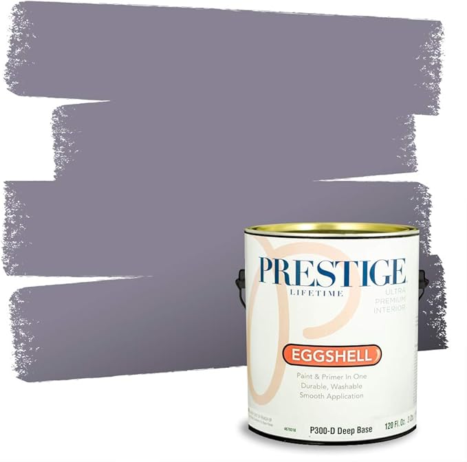 PRESTIGE Paints Interior Paint and Primer in One, 1 Gallon, Eggshell, Iris Mist