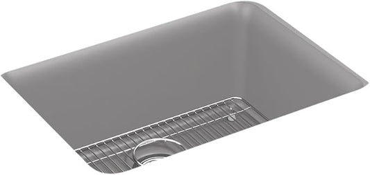 KOHLER K-28001-CM4 Cairn Sink, 24 in, Matte Grey