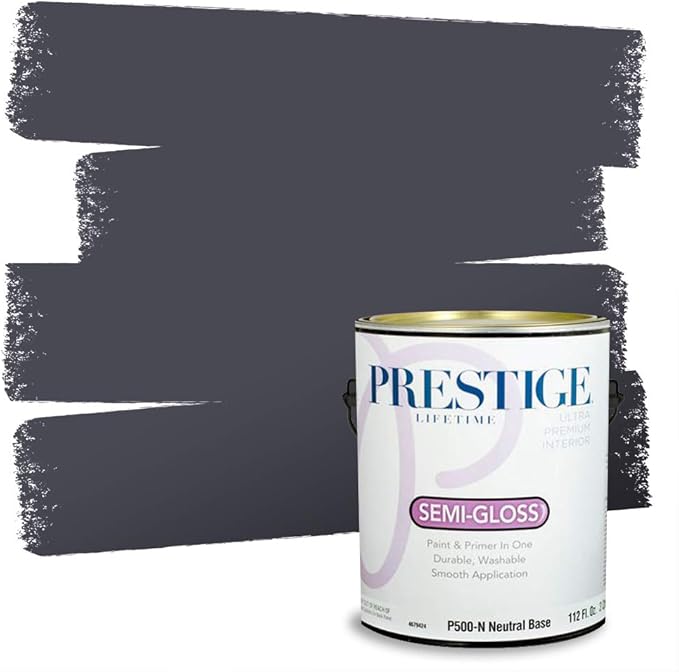 PRESTIGE Interior Paint and Primer in One, Ash Hollow, Semi-Gloss, 1 Gallon