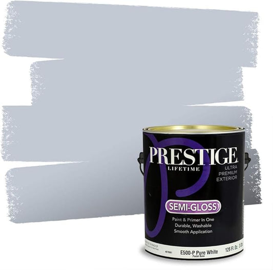 PRESTIGE Exterior Paint and Primer in One, Dolphin Fin, Semi-Gloss, 1 Gallon