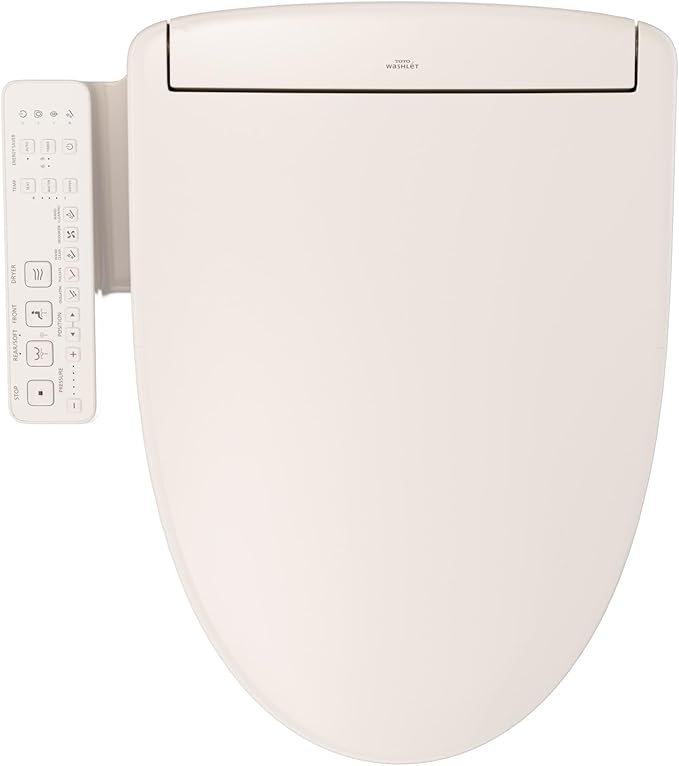 TOTO® WASHLET® S2 Electronic Bidet Toilet Seat with Instantaneous Water Heating, PREMIST and EWATER+ Wand Cleaning, Elongated, Sedona Beige - SW3346#12