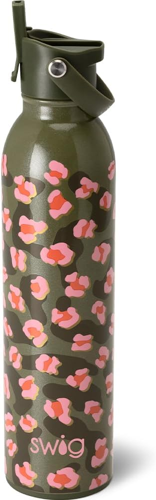 Swig Life 26oz Insulated Water Bottle with Straw & Flip + Sip Handle | Leak Proof, Dishwasher Safe, Cup Holder Friendly, Stainless Steel Water Bottle in On the Prowl