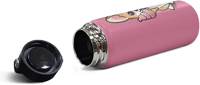 Corgi Insulated Water Bottle for Kids 18 Oz Vacuum Stainless Steel Water Bottle Reusable Travel Cup Gym Sports Wide Mouth Water Bottle