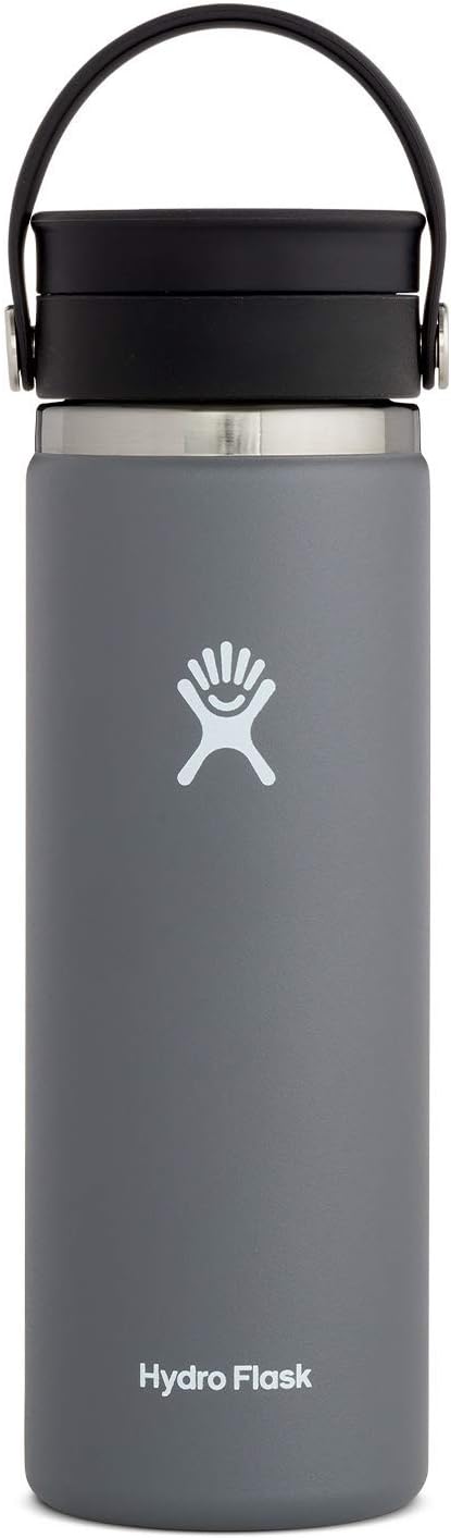 Hydro Flask Stainless Steel Wide Mouth Bottle with Flex Sip Lid and Double-Wall Vacuum Insulation for Coffee, Tea and Drinks
