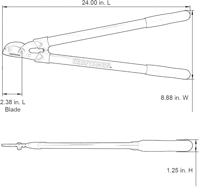 CRAFTSMAN 4-Piece Pruning Tools Set with Bypass Pruner, Bypass Lopper, Wavy Blade Hedge Shears & Swivel Blade Grass Shears