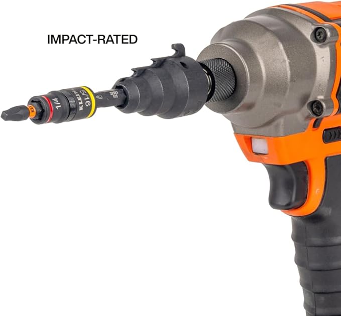 Klein Tools 85191HD Flip Socket Conduit Reamer Driver, 3-in-1 Impact-Rated Tool for 1/2-Inch, 3/4-Inch, 1-Inch Conduit, Integrated Quick-Connect Handle with Magnetic Bit Holder