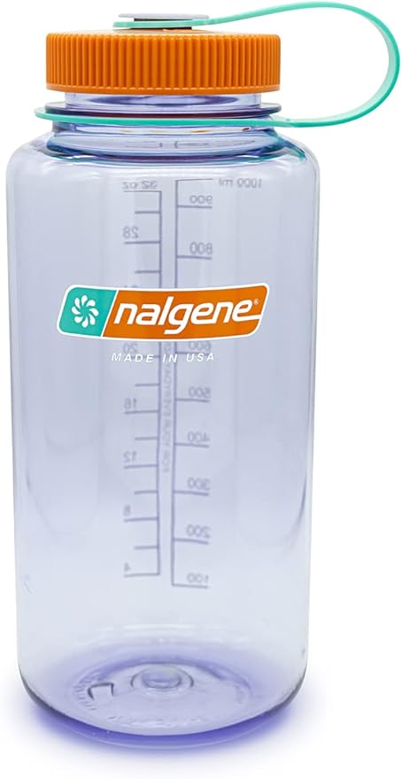 Nalgene Sustain Tritan BPA-Free Water Bottle Made with Material Derived from 50% Plastic Waste, 32 OZ, Wide Mouth