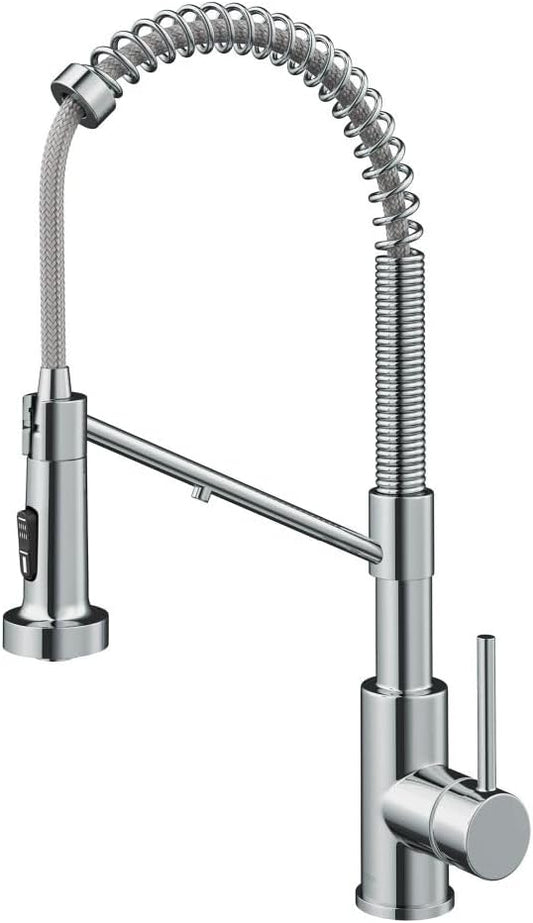 KRAUS Bolden 2-in-1 Commercial Style Pull-Down Single Handle Water Filter Kitchen Faucet for Water Filtration System in Chrome, KFF-1610CH