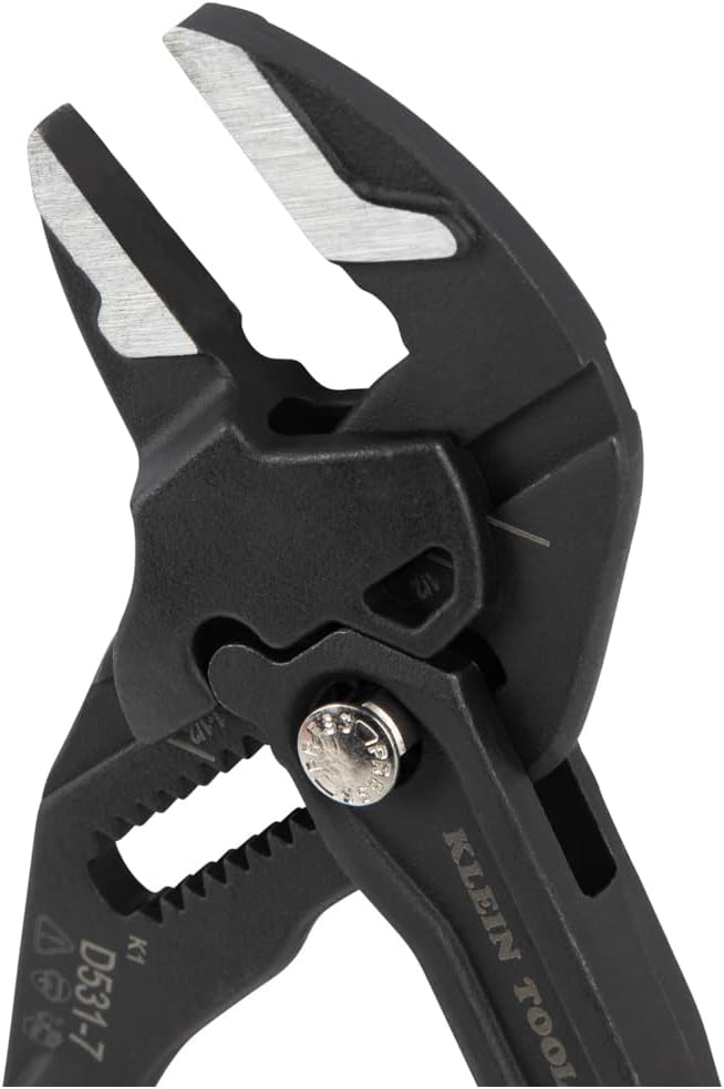 Klein Tools D53102KIT Adjustable Pliers Wrench Set, Compact High-Leverage Parallel Smooth Jaw Pliers, 7-Inch and 10-Inch, 2-Piece