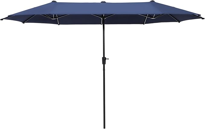 HERA'S PALACE 13 ft Rectangle Patio Umbrellas, Large Outdoor Umbrella with Crank, Powerful UV Protective, Table Umbrella Outdoor Patio for Backyard, Pool, Garden, Deck