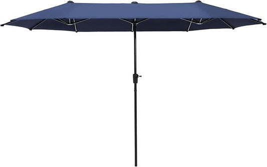 HERA'S PALACE 13 ft Rectangle Patio Umbrellas, Large Outdoor Umbrella with Crank, Powerful UV Protective, Table Umbrella Outdoor Patio for Backyard, Pool, Garden, Deck