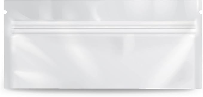 Mylar Bags Odor Sealing Pre Roll All White - 1000 Count 2.27" X 6" - 6mill Thickness - Packaging Bags - Mylar Bags For Food Storage - Resealable Bags - Odor Sealing Bags