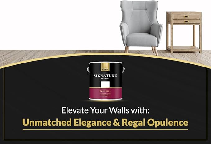 EVOLVE Signature Paint & Primer: Luxury Paint & Primer for Indoor & Outdoor Surfaces, Minimal Odor, Eggshell Sheen (Cloud White, 1 Gallon)