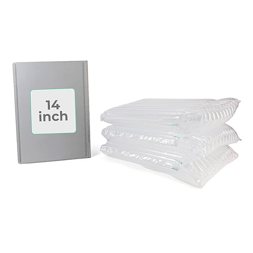 IDL Packaging Inflated 14" Laptop Protective Bags, Self Sealed, Pack of 3 - Reusable Air Column Bags for Packing, Travel and Shipping - Durable Case for Laptops and Tablets