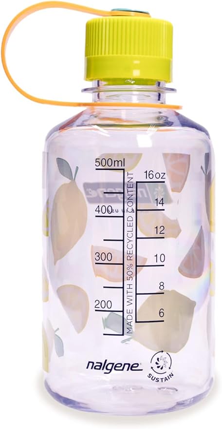 Nalgene Sustain Tritan BPA-Free Water Bottle Made with Material Derived from 50% Plastic Waste, 16 OZ, Narrow Mouth