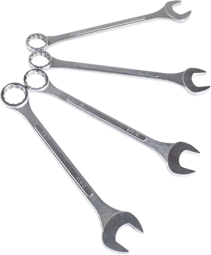 SUNEX TOOLS 9604 Super Jumbo SAE Combination Wrench Set, 4-Piece, Silver