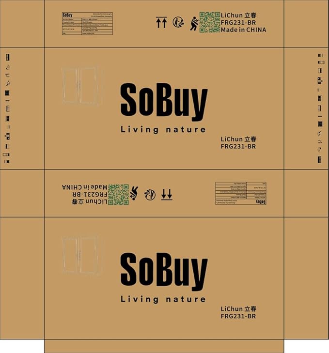 SoBuy Wall Cabinet Laundry Room, Medicine Cabinet for Bathroom Kitchen Garage,Floating Cabinet Hanging Storage with Adjustable Shelf, Brown FRG231-BR