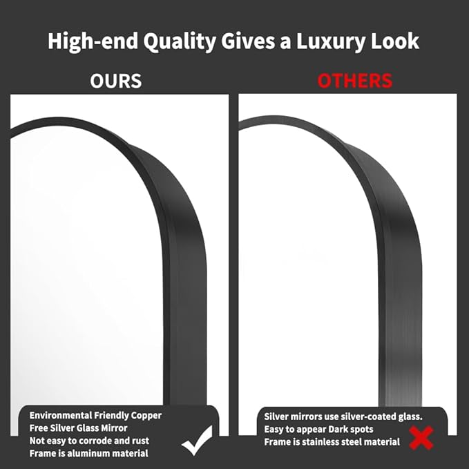 Movo 24 Inch x 36Inch Black Oval Mirror Medicine Cabinet Bathroom Wall Storage Cabinet Mirror Surface Mount Installation