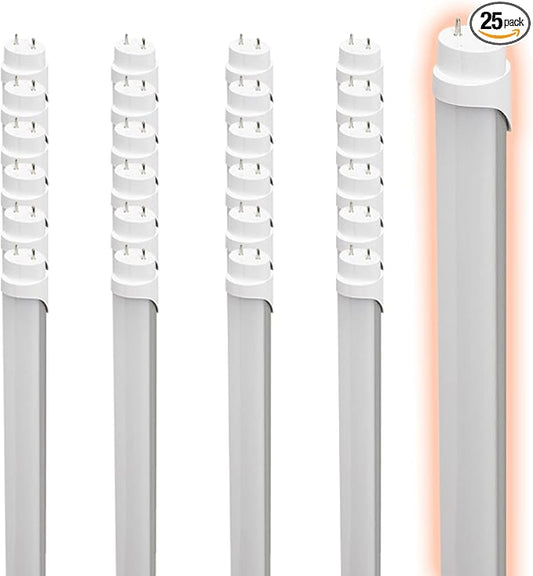 GoodBulb 48-Inch T8 LED Light Bulbs 15-Watt, 5000K Daylight White Color, 2200-Lumens, Type A+B with Medium Bi-Pin Base (Pack of 25 Bulbs)