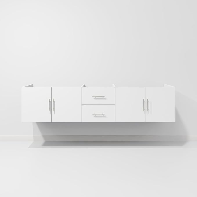 Sonoma 80 in. W X 22 in. D Glossy White Double Bath Vanity Cabinet Without Countertop