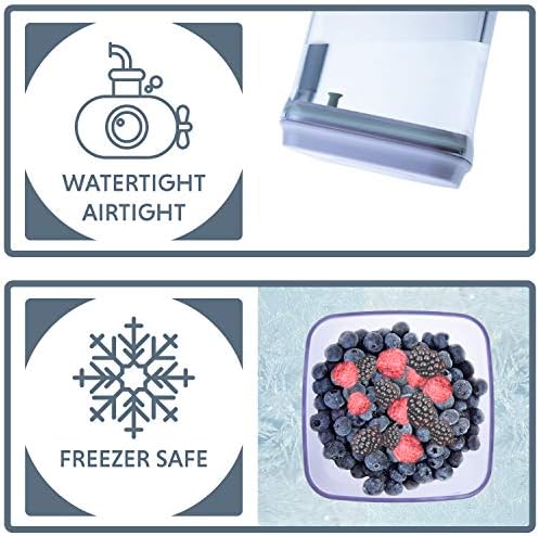 BopTop (1pc - 5lb Flour) Airtight Food Storage Container – Mechanical Silicone Seal Canister - BPA-Free - 4.2Qt