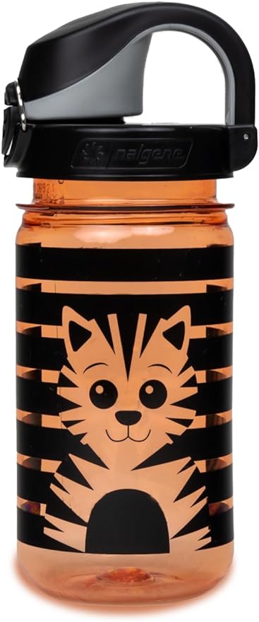 Nalgene Sustain Tritan BPA-Free Kids On The Fly Water Bottle Made with Material Derived from 50% Plastic Waste, Leak Proof, Durable, BPA Free, Carabiner Friendly, Reusable, 12 oz
