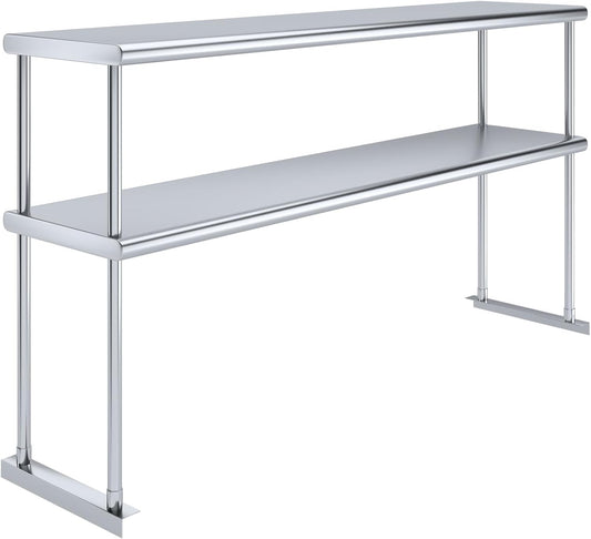 AmGood Double OverShelf Stainless Steel NSF - Many (60" Long x 14" Deep)