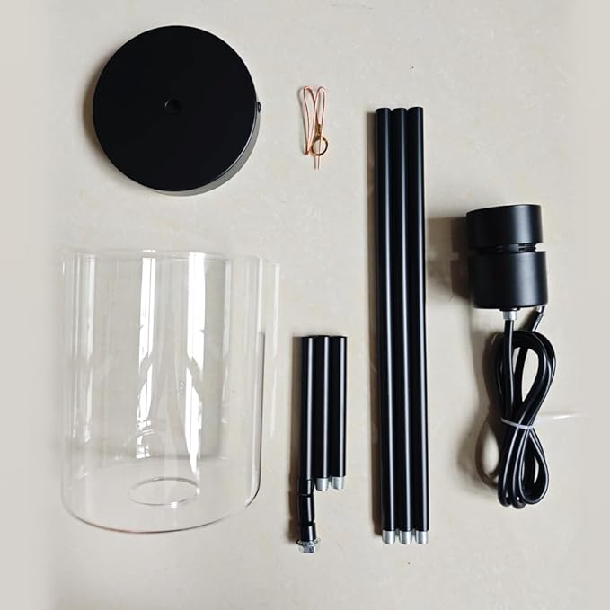 Black Pendant Lights Kitchen Island,Modern Farmhouse Glass Pendant Light,Light Fixture Kitchen Pendant Mini Hanging Light Fixture for Sink (Black 2 Pack Stem Rod)