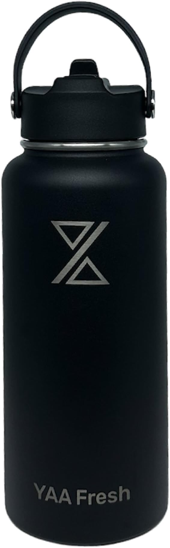 Yaa Fresh 32Oz BPA-Free 24 Hr Cold/12 Hr Hot Insulated Stainless Steel Sports Water Bottle with Straw and Lid, Food-grade Double Walled, Leakproof, Insulated Thermos, Wide Mouth for Men, Women & Kids