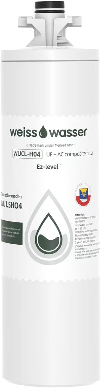 Weisswasser WUCL-H02 Filter, for WU1.SH04 Ultra Filtration Under Sink Water Filter System, 6000 Gallons Capacity, 1 Pack