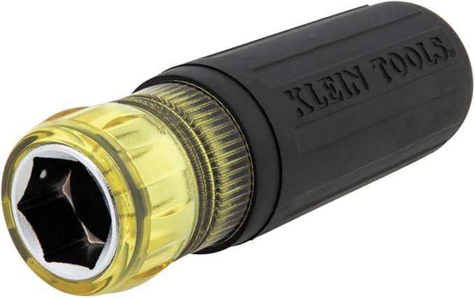 Klein Tools 32809MAGM 11-in-1 Multi-Nut Driver Tool, Magnetic Pass-Through Driver with Metric Hex Nut Sizes 5mm to 19mm