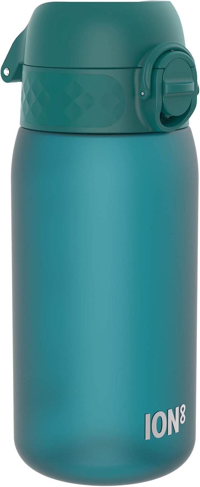 Ion8 Small Water Bottle, 350 ml/12 oz, Leak Proof, Easy to Open, Secure Lock, Dishwasher Safe, BPA Free, Carry Handle, Hygienic Flip Cover, Easy Clean, Odor Free, Carbon Neutral, Aqua Blue
