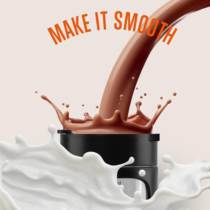 SQUATZ 22 Oz Electric Shaker Bottle - Rechargeable Automatic Protein Shake Blender Flask, Leak-proof & Easy to Clean, Smooth Drink in 15 Seconds, Ideal for Gym Shakes, Coffee, Milkshakes (Black)