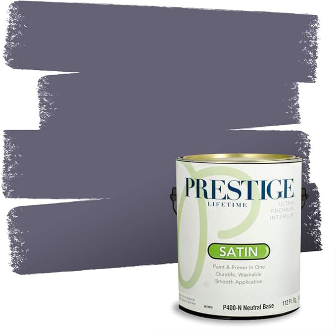 PRESTIGE Interior Paint and Primer in One, Curio Gray, Satin, 1 Gallon