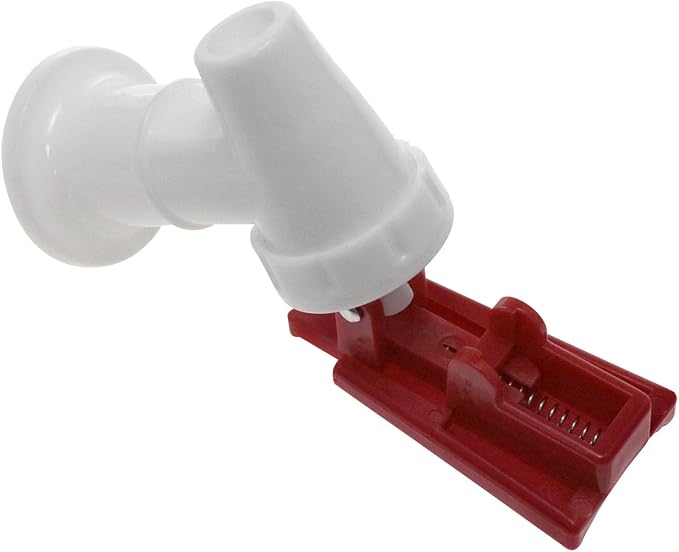 Plastic Water Cooler Faucet Reusable Tap Outlet Leak Proof Water Drink Rod Pour Valve Tank Faucet Red with Safety Lock and Blue One Each 2PCS