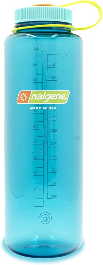 Nalgene Sustain Tritan BPA-Free Water Bottle Made with Material Derived from 50% Plastic Waste, 32 OZ, Wide Mouth
