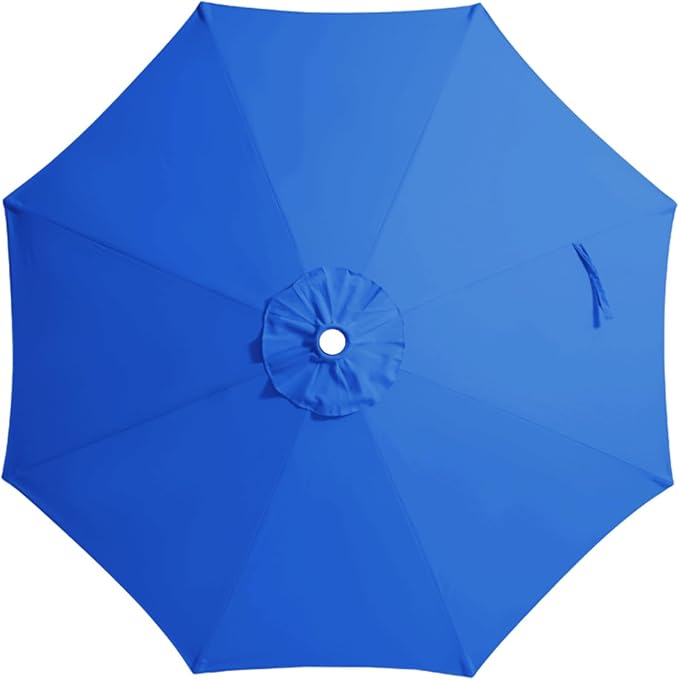 JEAREY 9 ft Patio Umbrella Replacement Canopy for 8 Ribs, Table Market Yard Umbrella Replacement Top Cover-Royal Blue (Canopy Only)