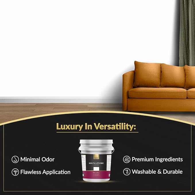 EVOLVE Signature Paint & Primer: Luxury Paint & Primer for Indoor & Outdoor Surfaces, Minimal Odor, Eggshell Sheen (Vintage White, 5 Gallon)