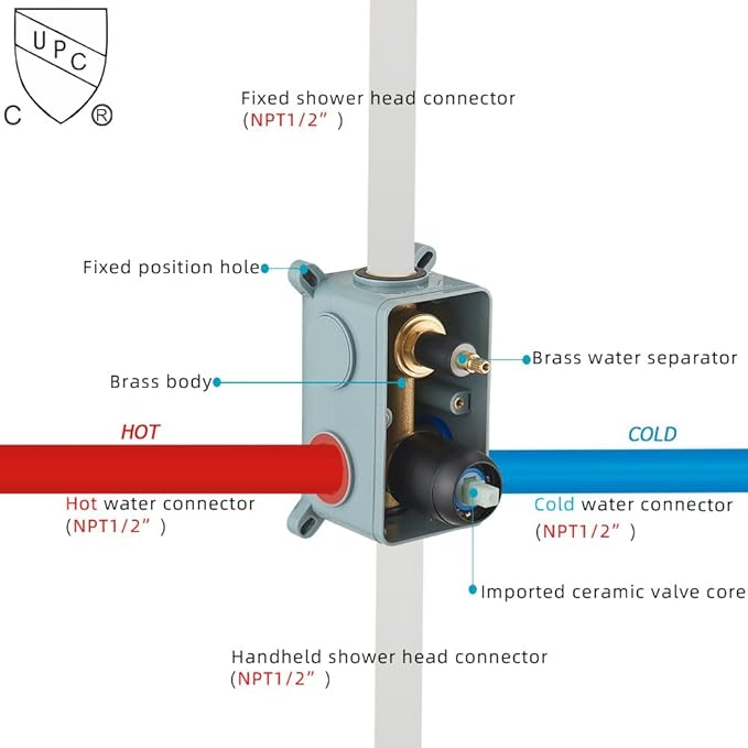 Matte Black Shower System Bathroom 16 Inch Rain Shower Head Ceiling Mount with Handheld Luxury High Pressure Shower Combo Set Shower Faucet Rough-in Valve Body and Trim Included