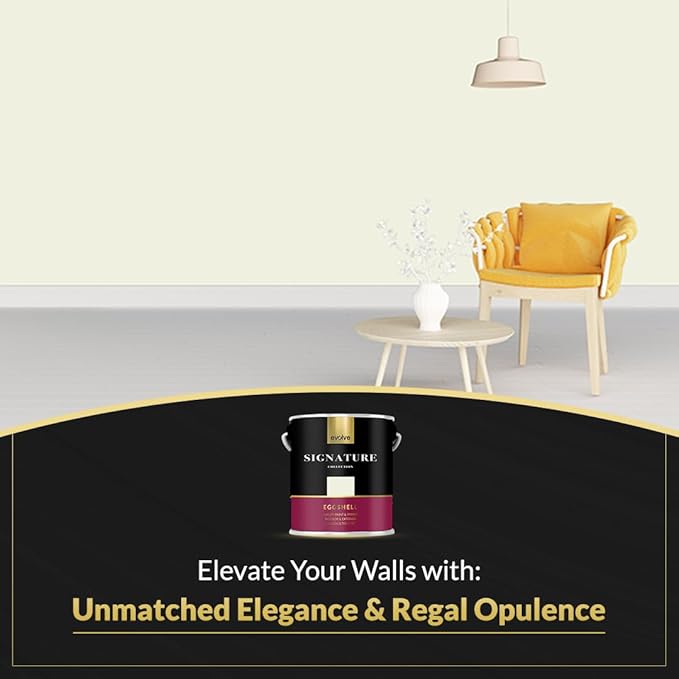 EVOLVE Signature Paint & Primer: Luxury Paint & Primer for Indoor & Outdoor Surfaces, Minimal Odor, Eggshell Sheen (Sailcloth White, 1 Gallon)