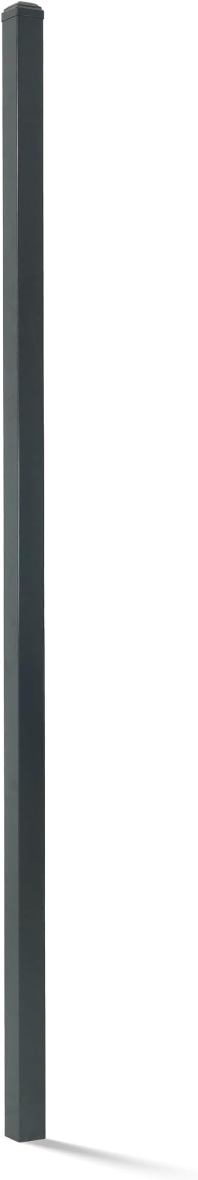 Fencer Wire Heavy Duty 6FT Outdoor Steel Fencing Border Post, 16 Gauge Anti-Rust Metal Fence Post, 2” Diameter Decorative Garden Fence Post, Single