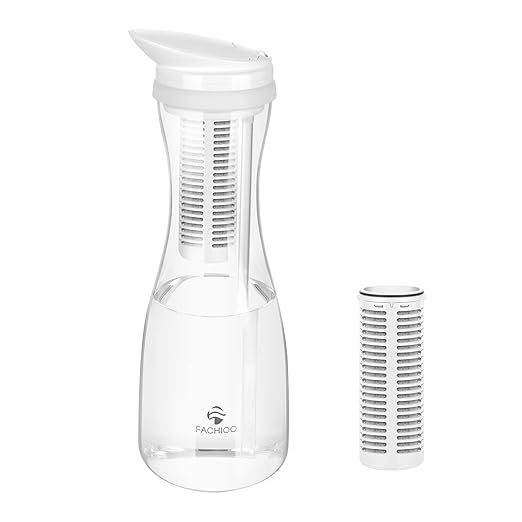Replacement Filters Compatible with All FACHIOO and Puro® Glass Water Filter Pitcher,Filters 211 Gallons,Carbon Water Filter Removes Lead,Odors,Microplastics, Chlorine,Impurities (Pack of 3)