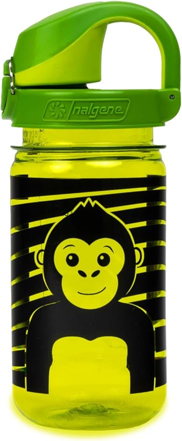Nalgene Sustain Tritan BPA-Free Kids On The Fly Water Bottle Made with Material Derived from 50% Plastic Waste, Leak Proof, Durable, BPA Free, Carabiner Friendly, Reusable, 12 oz
