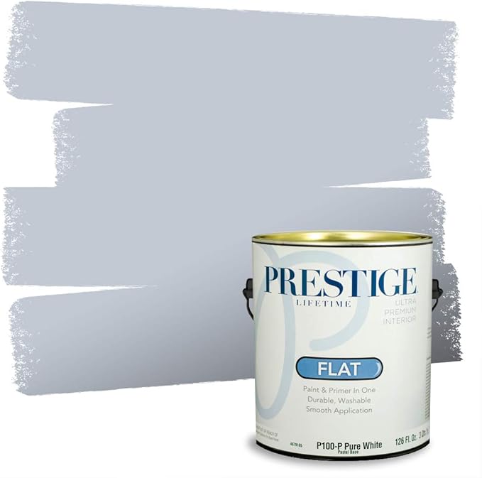 PRESTIGE Interior Paint and Primer in One, Dolphin Fin, Flat, 1 Gallon