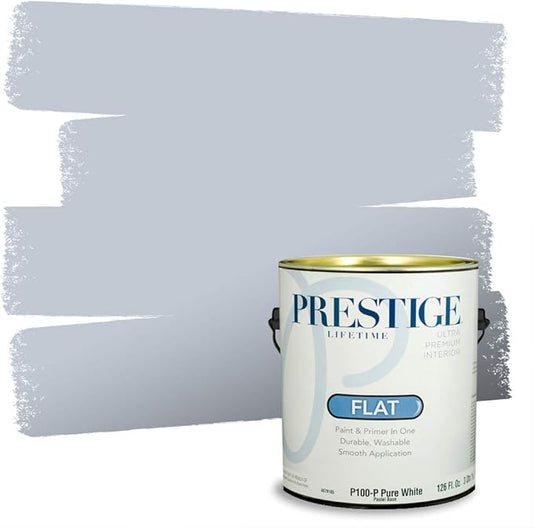 PRESTIGE Interior Paint and Primer in One, Dolphin Fin, Flat, 1 Gallon
