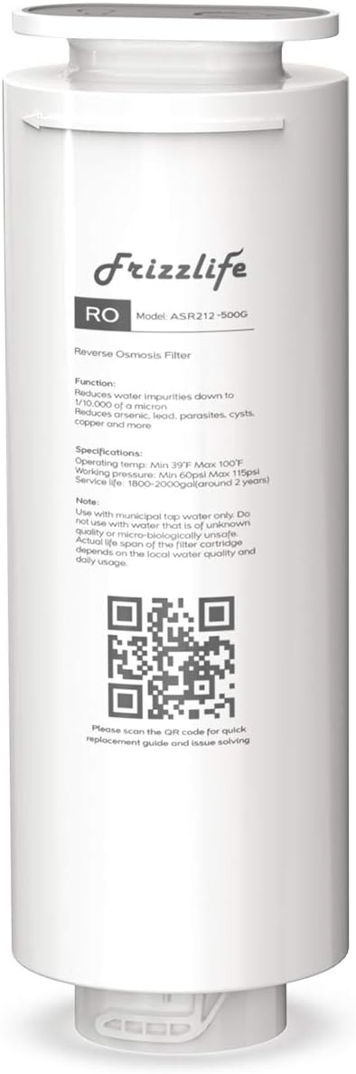 FRIZZLIFE ASR212-500G RO Replacement Filter Cartridge for PD500 (2nd Stage)