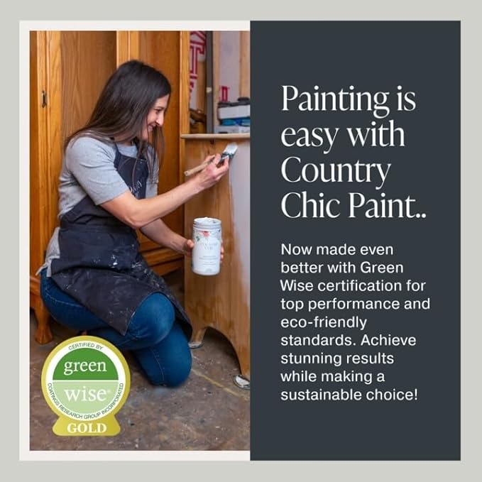 Country Chic All-in-One Chalk Paint for Furniture, Cabinets, Home Decor, Eco-Friendly, Matte Finish, Built-In Primer & Top Coat for Wood, Metal - Bee's Knees (Soft Yellow) - 4 oz (118 ml)