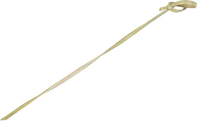 Restaurantware 6 Inch Twisted Bamboo Skewers 1000 Sturdy Disposable Bamboo Food Picks - Sturdy Looped Knot Bamboo Appetizer Picks Sustainable For Serving Appetizers and Cocktail Garnishes